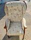 Nice High Quality British Wing Back Floral Fireside Chair
