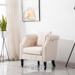 Nordic Upholstered Lounge Sofa Plush Velvet Fireside Armchair Tub Chair WingBack
