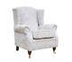 Offer! Accent Wing Chair Fireside Cottage Oyster Beige Cream Fabric