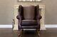 Oberon Classic'dallas' Leather Single Wing Back Fireside Chair