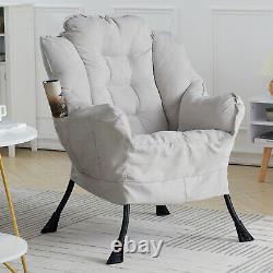 Occasional Chair Accent Armchair Wingback Side Pocket Fireside Reading Sofa Seat