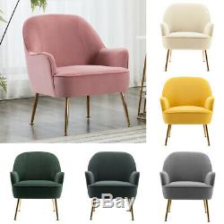 Occasional Velvet Nordic Armchair Tub Chair Living Bedroom Sofa Lounge Fireside