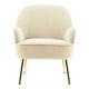 Occasional Velvet Nordic Armchair Tub Chair Wing Back Single Seat Sofa Fireside