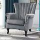 Occasional Velvet Wing Back Armchair Fireside Lounge Sofa Chair Armchair Seat Uk