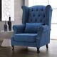 Occasional Wing Back Armchair Fireside Fabric Deep Padded Lounge Chairs Sofa New