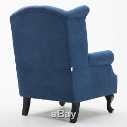 Occasional Wing Back Chair High Backed Wool-like Tub Armchair Fireside Furniture