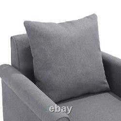 Occasional Wing Chair High Back Fabric Linen Tub Armchair Fireside Living Room