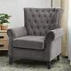 Occasional Wing Chair High Back Velvet Fabric Tub Chair Fireside Armchair Lounge