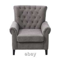 Occasional Wing Chair High Back Velvet Fabric Tub Chair Fireside Armchair Lounge