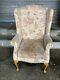 Old Used Wing Back Chair Fireside Chair