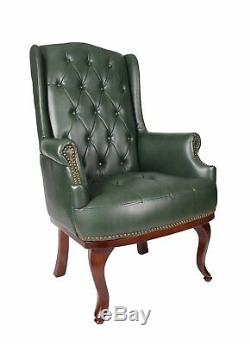 Orthopaedic High Back Chair Winged Armchair Fireside Queen Anne Fireside Leather