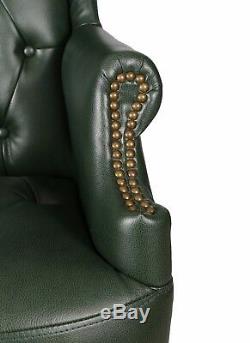 Orthopaedic High Back Chair Winged Armchair Fireside Queen Anne Fireside Leather