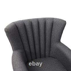 Orthopedic Oyster Wing Back Fireside Lounge Sofa Chair Occasional Armchair Seat