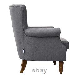 Orthopedic Oyster Wing Back Fireside Lounge Sofa Chair Occasional Armchair Seat