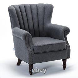 Orthopedic Shell Scallop Back Armchair 1 Seater Single Sofa Couch Chair Fireside
