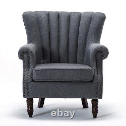 Orthopedic Shell Scallop Back Armchair 1 Seater Single Sofa Couch Chair Fireside