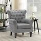 Orthopedic Upholstered Button Back Fireside Leisure Chair Anne Queen Armchair