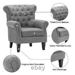 Orthopedic Upholstered Button Back Fireside Leisure Chair Anne Queen Armchair