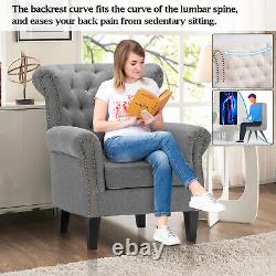 Orthopedic Upholstered Button Back Fireside Leisure Chair Anne Queen Armchair