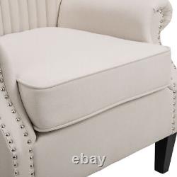 Orthopedic Wingback Fireside Armchair Velvet Lounge Oyster Tub Chair Accent Seat