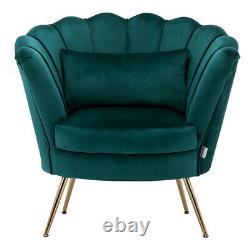 Oyster Back Armchair Tub Chair Scallop Lotus Lounge Sofa Fireside Velvet Chairs