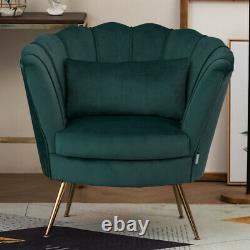 Oyster Back Armchair Tub Chair Scallop Lotus Lounge Sofa Fireside Velvet Chairs