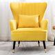 Oyster Chesterfield Wing Back Chair Cuddle Armchair Bedroom Fireside Lounge Sofa