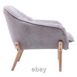 Oyster Shell Back Fabric Occasional Armchair Tub Chair Single Sofa Fireside Seat