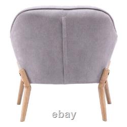 Oyster Shell Back Fabric Occasional Armchair Tub Chair Single Sofa Fireside Seat