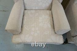 Pair Of Fabric Wingback Fireside Chairs 2 Months Old