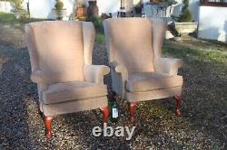 Pair of Parker Knoll wingback armchairs, Parker knoll fireside chairs, easy chairs