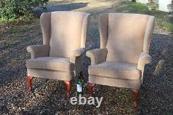 Pair of Parker Knoll wingback armchairs, Parker knoll fireside chairs, easy chairs