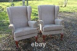 Pair of Parker Knoll wingback armchairs, Parker knoll fireside chairs, easy chairs