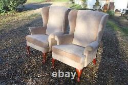 Pair of Parker Knoll wingback armchairs, Parker knoll fireside chairs, easy chairs