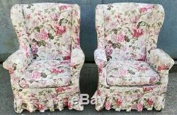 Pair of Vintage Parker Knoll PK 709 Wing Back Fireside Armchairs For Recover