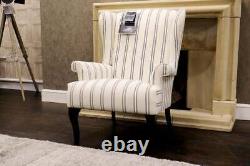 Parker Knoll Penshurst Pendlebury Regency Stripe Wing Back Fireside Chair