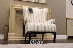 Parker Knoll Penshurst Pendlebury Regency Stripe Wing Back Fireside Chair