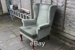 Parker Knoll Wing Back Pk 720 High Back Armchair Fire Side Upholstery Vgc