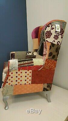 Patchwork Armchair / Fireside Wingback Chair