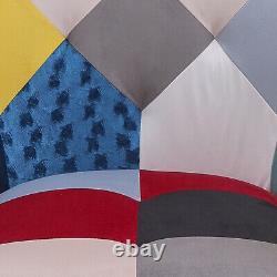 Patchwork Fabric Armchair Wing Back Chair Leisure Single Sofa Bedroom Fireside