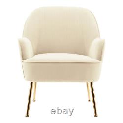 Plush Velvet Armchair Single Sofa Fireside Chairs for Dining Living Room & Cafe