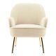 Plush Velvet Armchair Single Sofa Fireside Chairs For Dining Living Room & Cafe
