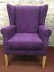 Purple Winged Fireside Chair Quality British Made One Only Display Offer