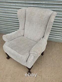 Quality Wingback Fireside Armchair With Ball & Claw Feet