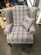 Queen Anne Wing Back Fireside Balmoral Tartan Chair. Many Colours Available