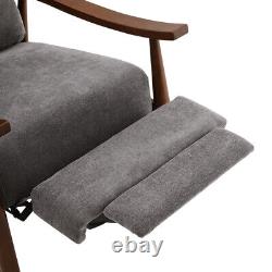Recliner Armchair Wing Back Reclining Sofa Lounge Chair With Footrest Living Room