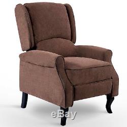 Recliner Chair Fabric Armchair Cinemo Lounge Eaton Wing Back Check Fireside Sofa
