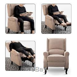 Recliner Chair Fabric Armchair Cinemo Lounge Eaton Wing Back Check Fireside Sofa