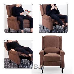 Recliner Chair Fabric Armchair Cinemo Lounge Eaton Wing Back Check Fireside Sofa