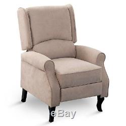 Recliner Chair Fabric Armchair Cinemo Lounge Eaton Wing Back Check Fireside Sofa